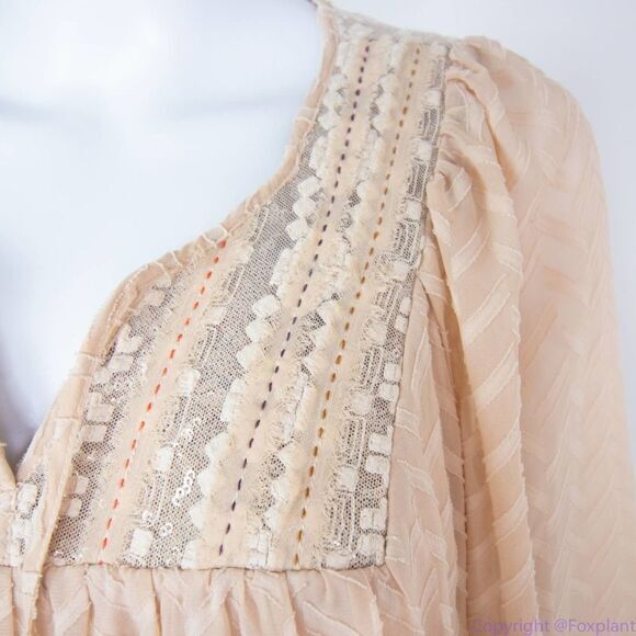 Anthropologie One September Anwen Peasant Shift Baby Doll Dress, size M - Picture 10 of 16